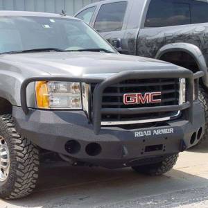 Road Armor - Road Armor 37405B Stealth Winch Front Bumper with Lonestar Guard and Round Light Holes for GMC Sierra 2500 HD/3500 HD/3500 2008-2010 - Image 3
