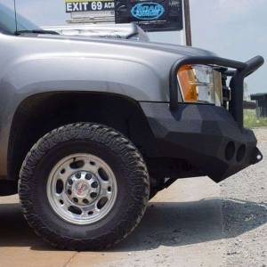 Road Armor - Road Armor 37405B Stealth Winch Front Bumper with Lonestar Guard and Round Light Holes for GMC Sierra 2500 HD/3500 HD/3500 2008-2010 - Image 5