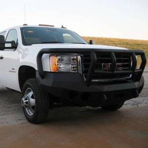 Road Armor - Road Armor 37402B Stealth Winch Front Bumper with Titan II Guard and Round Light Holes for GMC Sierra 2500 HD/3500 HD/3500 2008-2010 - Image 2