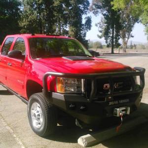 Road Armor - Road Armor 37402B Stealth Winch Front Bumper with Titan II Guard and Round Light Holes for GMC Sierra 2500 HD/3500 HD/3500 2008-2010 - Image 3