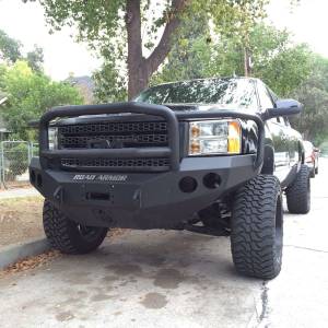 Road Armor - Road Armor 38405B Stealth Winch Front Bumper with Lonestar Guard and Round Light Holes for GMC Sierra 2500 HD/3500 HD 2011-2014 - Image 2
