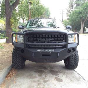 Road Armor - Road Armor 38405B Stealth Winch Front Bumper with Lonestar Guard and Round Light Holes for GMC Sierra 2500 HD/3500 HD 2011-2014 - Image 3