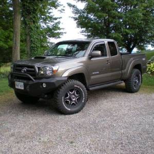 Road Armor - Road Armor 99014B Stealth Winch Front Bumper with Pre-Runner Guard and Round Light Holes for Toyota Tacoma 2005-2011 - Image 2