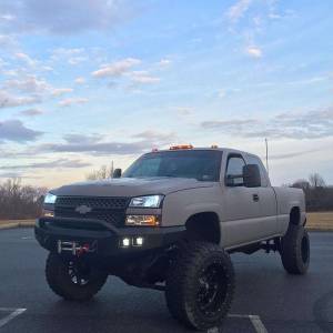 Road Armor - Road Armor 370R4B Stealth Winch Front Bumper with Pre-Runner Guard and Square Light Holes for Chevy Silverado 2500 HD/3500 HD/2500/3500 2003-2007 - Image 3