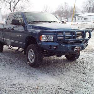 Road Armor - Road Armor 44032B Stealth Winch Front Bumper with Titan II Guard and Round Light Holes for Dodge Ram 1500 2002-2005 - Image 2