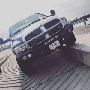 Road Armor - Road Armor 44034B Stealth Winch Front Bumper with Pre-Runner Guard and Round Light Holes for Dodge Ram 1500 2002-2005 - Image 3