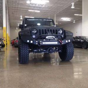 Road Armor - Road Armor 512R4B Stealth Winch Front Bumper with Pre-Runner Guard and Square Light Holes for Jeep Wrangler JK 2007-2018 - Image 3