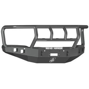 Road Armor 214R2B Stealth Winch Front Bumper with Titan II Guard and Square Light Holes for GMC Sierra 1500 2014-2015