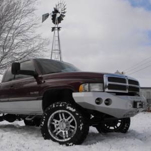 Road Armor - Road Armor 47010B Stealth Winch Front Bumper with Round Light Holes for Dodge Ram 2500/3500 1997-2002 - Image 2