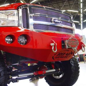 Road Armor - Road Armor 66000B Stealth Winch Front Bumper with Round Light Holes for Ford F250/F350/F450/Excursion 1999-2004 - Image 2