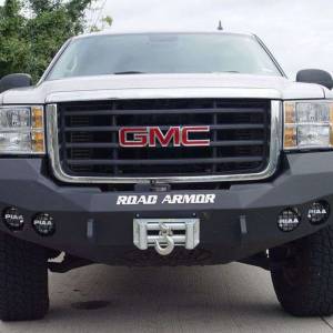 Road Armor - Road Armor 37400B Stealth Winch Front Bumper with Round Light Holes for GMC Sierra 2500 HD/3500 HD/3500 2008-2010 - Image 6