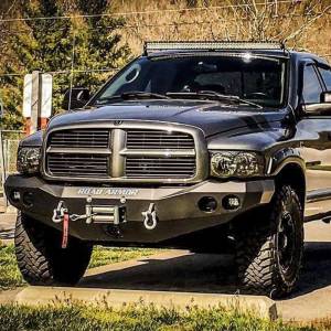 Road Armor - Road Armor 44030B Stealth Winch Front Bumper with Round Light Holes for Dodge Ram 1500 2002-2005 - Image 5