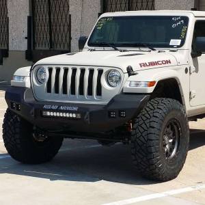 Road Armor - Road Armor 5183F0B Stealth Full Width Winch Front Bumper with Square light Holes for Jeep Wrangler JL 2018-2019 - Image 3