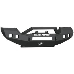 Road Armor 5183F3B Stealth Full Width Winch Front Bumper with Sheetmetal Bar Guard with Square light Holes for Jeep Wrangler JL 2018-2019