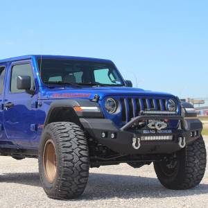 Road Armor - Road Armor 5183F3B Stealth Full Width Winch Front Bumper with Sheetmetal Bar Guard with Square light Holes for Jeep Wrangler JL 2018-2019 - Image 3