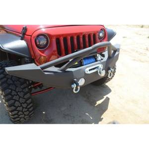 DV8 Offroad - DV8 Offroad FBSHTB-10 Full Length Winch Front Bumper for Jeep Wrangler JK 2007-2018 - Image 2