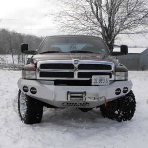 Road Armor - Road Armor 47000B Stealth Winch Front Bumper with Round Light Holes for Dodge Ram 1500/2500/3500 1994-1996 - Image 6