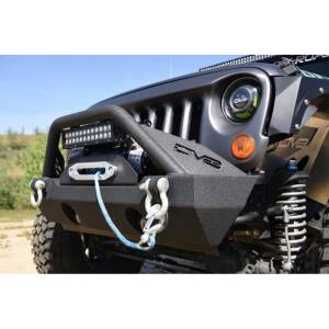 DV8 Offroad - DV8 Offroad FBSHTB-15 Winch Front Bumper with Fog Light Holes for JeepWranglerJK/JL 2007-2019 - Image 2