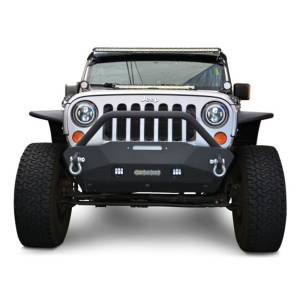 DV8 Offroad - DV8 Offroad FBSHTB-16 Winch Front Bumper with Fog Lights Holes for Jeep Wrangler JK 2007-2018 - Image 2