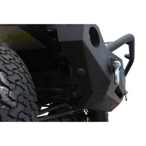 DV8 Offroad - DV8 Offroad FBSHTB-19 Mid Length Winch Front Bumper with Fog Light Holes for Jeep Wrangler JK 2007-2018 - Image 2