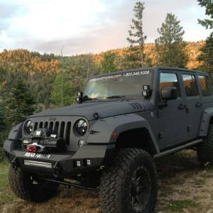 Road Armor - Road Armor 512R0B Stealth Winch Front Bumper with Square Light Holes for Jeep Wrangler JK 2007-2018 - Image 3