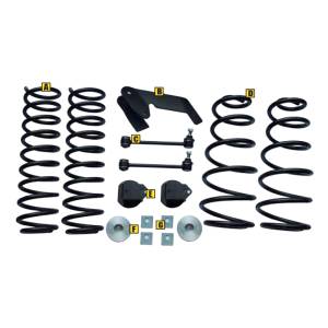 DV8 Offroad RR25JK-01 2.5" Front and Rear Rock Roller Lift Kit for Jeep Wrangler JK 2007-2018