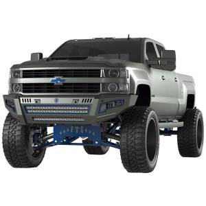 Road Armor - Road Armor 3152DF-A0-P2-MR-BH Identity Non-Shackle Front Bumper Kit with Beauty Ring Mesh and 2 Cube Light Pods for Chevy Silverado 2500 HD/3500 HD 2015-2019 - Image 2