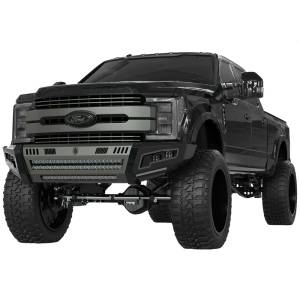 Road Armor 6172DF-A0-P2-MR-BH Identity Non-Shackle Front Bumper with Beauty Ring Mesh and 2 Cube Light Pods for Ford F250/F350/F450 2017-2018