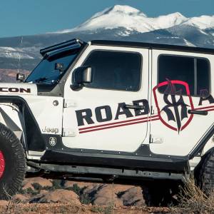 Road Armor - Road Armor 518ARG4B Stealth Front Bumper Body Armor 4 Door Rocker Panels for Jeep Wrangler JL 2018-2019 - Image 2