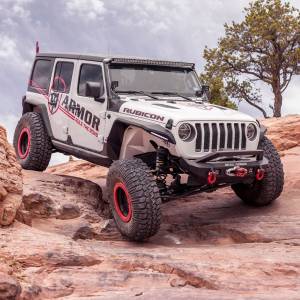 Road Armor - Road Armor 518ARG4B Stealth Front Bumper Body Armor 4 Door Rocker Panels for Jeep Wrangler JL 2018-2019 - Image 3