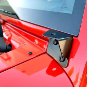 DV8 Offroad - DV8 Offroad LBSWTB-01 Windshield LED Light Bar Bracket for Jeep Wrangler 2007-2018 - Image 2