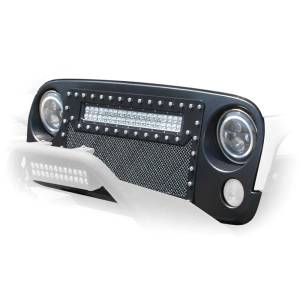 DV8 Offroad GRABB07-04 LED Grill for Jeep Wrangler JK 2007-2018
