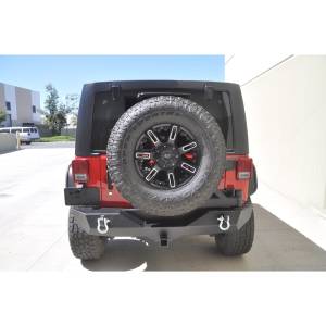 DV8 Offroad - DV8 Offroad RBSTTB-02 Single Action Rear Bumper and Tire Carrier for Jeep Wrangler JK 2007-2018 - Image 4