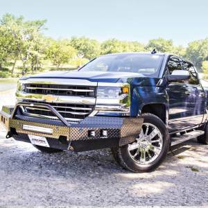 Frontier Gear - Frontier Gear 140-21-6014 Sport Front Bumper with Cube Light and Light Bar Compatible for Chevy Silverado 1500 2016-2018 - Image 2