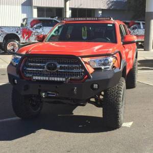 Expedition One - Expedition One TACOFB100_H RangeMax Winch Front Bumper with Hoop for Toyota Tacoma 2016-2020 - Bare Steel - Image 2