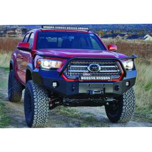 Expedition One - Expedition One TACOFB100_H_PC RangeMax Winch Front Bumper with Hoop for Toyota Tacoma 2016-2020 - Textured Black - Image 2