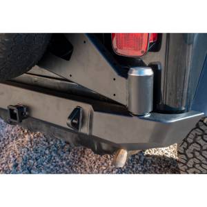 Expedition One - Expedition One TJRB100_STC Trail Series Rear Bumper with Carrier for Jeep Wrangler TJ 1997-2006 - Bare Steel - Image 2