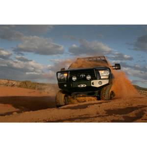Expedition One - Expedition One TT07-13-FB-BB-PC RangeMax Winch Front Bumper with Bull Bar for Toyota Tundra 2007-2013 - Textured Black - Image 2