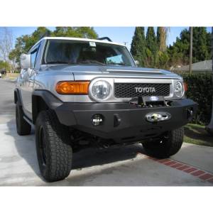 Expedition One - Expedition One FJCFB100_BB_PC Trail Series Base Front Bumper with Full Grille Guard for Toyota FJ Cruiser 2007-2010 - Textured Black - Image 2