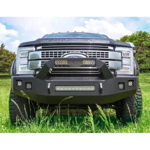 Backwoods - Backwoods BWFE35-101XXIIB Brute Winch Front Bumper with Bull Bar LED and Sensor Holes for Ford E350 2008-2018 - Image 2