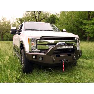 Backwoods - Backwoods BWFH25-101XXLLB Brute Winch Front Bumper with Bull Bar LED and without Sensor Holes for Ford F250/F350 2017-2021 - Image 2