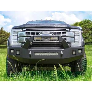 Backwoods BWFH25-101YYLLB Brute Front Bumper with Bull Bar LED and without Sensor Holes for Ford F250/F350 2017-2021