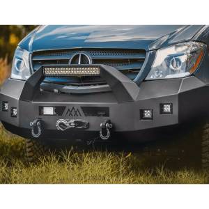Backwoods - Backwoods BWMEMS-103XXLLB Nomad Winch Front Bumper with Bull Bar and without Sensor Holes for Mercedes Sprinter 2014-2018 - Image 3