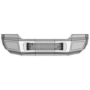 Flog Industries FISD-G2535-1518F-S Front Bumper with Sensor Holes for GMC Sierra 2500 HD/3500 HD 2015-2018