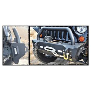 TJM - TJM 074SB17R36ZCDS T17 Rock Crawler Shorty Front Bumper for Jeep Wrangler JK 2007-2018 - Image 2