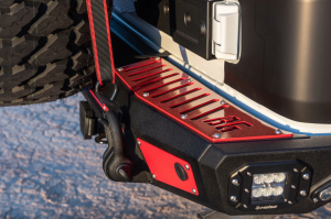 Bodyguard - Bodyguard 56222B Rear bumper Stubby with Sensor Holes and Light Holes Jeep JL 2018-2020 *Bare Steel* - Image 5