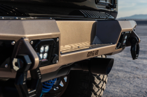 Bodyguard - Bodyguard 56222B Rear bumper Stubby with Sensor Holes and Light Holes Jeep JL 2018-2020 *Bare Steel* - Image 4