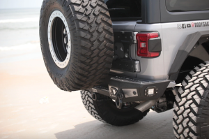 Bodyguard - Bodyguard 56222B Rear bumper Stubby with Sensor Holes and Light Holes Jeep JL 2018-2020 *Bare Steel* - Image 2