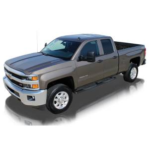 Raptor - Raptor 0801-0010MB Cab Length Nerf Bars for Chevy Silverado 1500 Extended/Double Cab 1999-2013 - Black E-Coated - Image 4