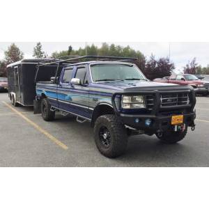 TrailReady 12100G Winch Front Bumper with Full Guard for Ford F250/F350/F450/F550 1992-1998